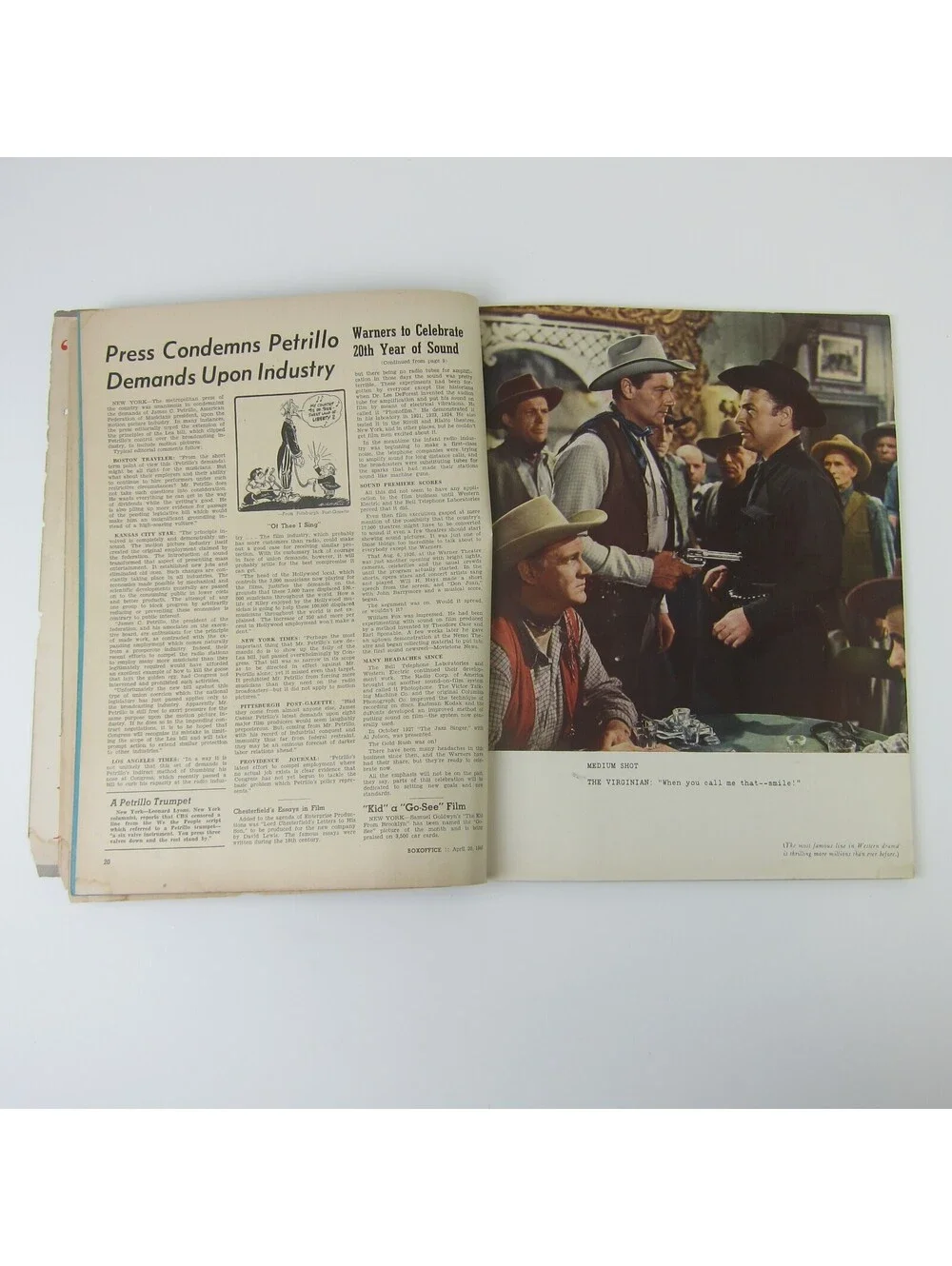 Boxoffice Magazine National Film Weekly George Petty Pinup Girl Vintage 1946